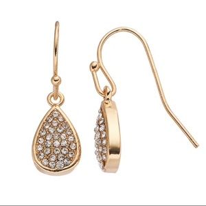 Gold Lauren Conrad teardrop earrings